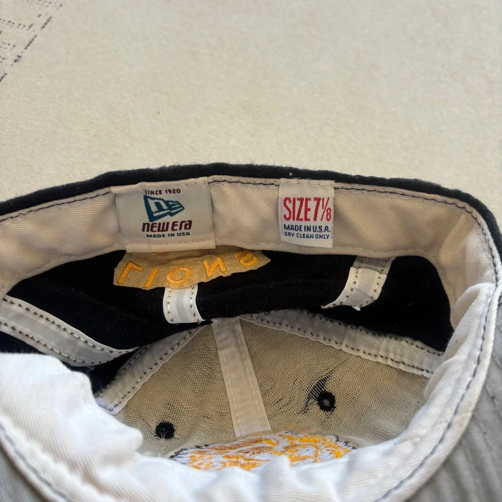 Vintage New Era Lions 33 Hat Black‎ Fitted Cap Streetwear 7 1/8